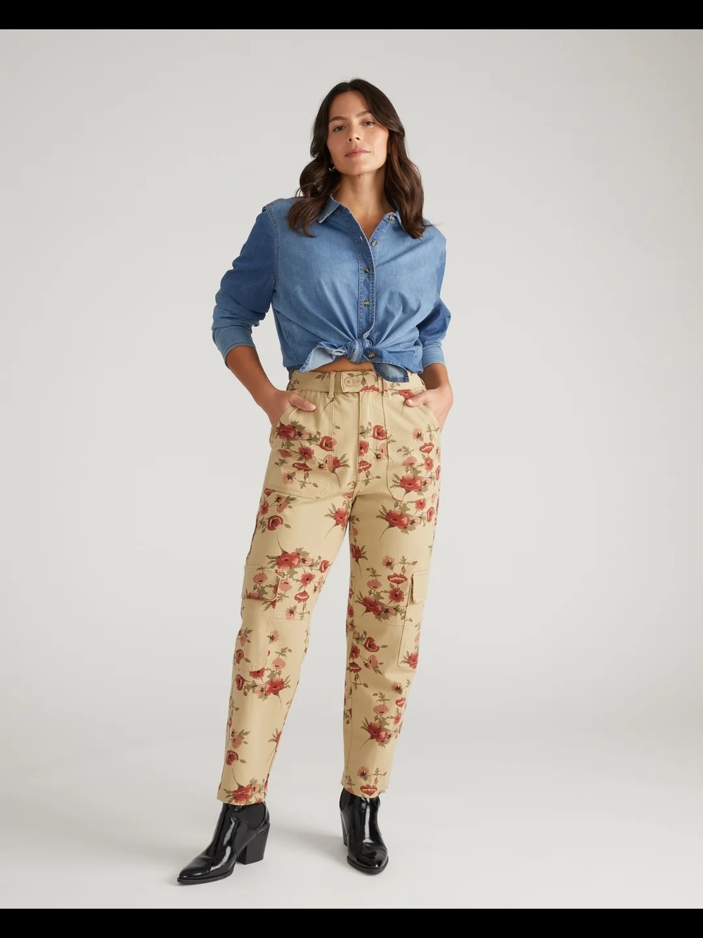 Universal Standard Karlee Stretch Cotton Twill Cargo Pants
